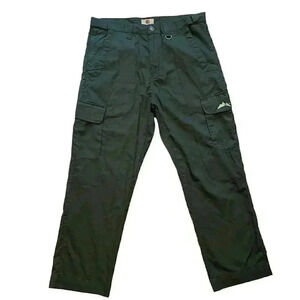 Trail Life USA Mens Convertible Pants Size 34/27 Rip Stop Green Hiking Climbing